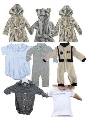 6-12 Month Baby Boy Clothing Bundle (Vineyard Vines, Carters, Baby Loren, &More)